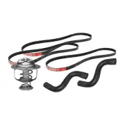 Gates Thermostat + Radiator Hose Drive Belt Kit for Mitsubishi Lancer 1.6L CB4A
