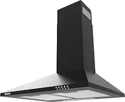 CIARRA CAB6201A Cooker Hood Black Chimney Range Hood 600mm Recirculating Duct Kitchen Ventilation Extractor Fan