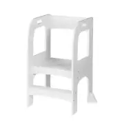 Amucolo Tower Step Stools 22.8" for Kids Toddler Wood Material 75 lb Capacity