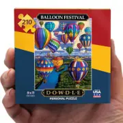 Balloon Festival 210 Piece Mini Personal Jigsaw Puzzle 9 x 11" Dowdle Folk Art