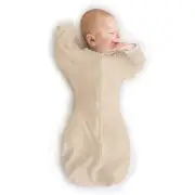 SwaddleDesigns Transitional Swaddle Sack Arms Up 3-6mo Heathered Oatmeal