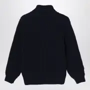 [Douuod] Blue wool turtleneck sweater 10 Y Blue