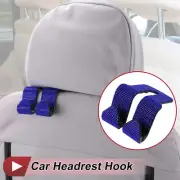 1 Pcs Universal Car Seat Headrest Hook for Purses and Bags Blue 2.44"x3.11"
