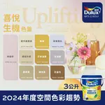 【DULUX得利塗料】A986K 全效合一竹炭乳膠漆 2024年度色系-喜悅生機 電腦調色（3公升裝）