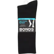 Bonds Socks Mens Black Size 11-14 Assorted 3 pack