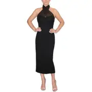 Rachel Rachel Roy Womens Carlotta Black Corset Calf Mesh Midi Dress S BHFO 3053