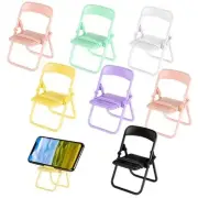 7 Pack Mini Folding Chair Cell Phone Stand Desktop Foldable Candy Color