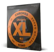 D'Addario ECB82 Chromes Flat Wound Long Scale Bass Guitar Strings 50-105