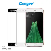 在飛比找PChome24h購物優惠-Cooyee OPPO R11 滿版玻璃貼(亮面)(全膠)