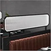 Hanging Room Divider, Hanging Room Divider Dividers for Dining Areas,Tempered Glass Restaurant Table Decorative Partitions,Commercial Hotel Office Desk Divider,11.8in High Low Fence