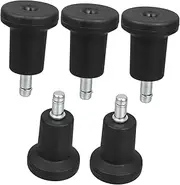 5pcs Swivel Chair Foot Pad Removable Ramekin Foldable Seat Cushion Caster Wheels Cap Office Chair Seat Mat Portable Seat Cushion Thickened Pads Padded Black Nylon