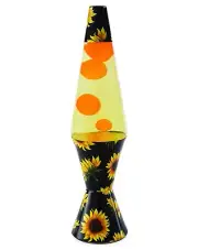 Yellow Sunflower Lava Lamp - 17 Inch | Globe Base and Cap and Bulb Included