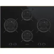 Smeg 60cm Dolce Stil Novo 4 Burner Ceramic Cooktop - Black/Copper