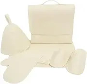 WOONEKY 1 Set Sauna Hat with Gloves and Mat Thickened Felt Bathing Accessory for Women Comfortable Design for Long Hair Breathable and Portable for Use
