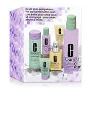 Clinique Great skin Everywhere: For Dry Combination Skin 6 Piece Travel Set