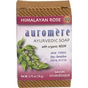 Auromere Neem Soap Ayurvedic Himalayan Rose 78g (Pack of 12)