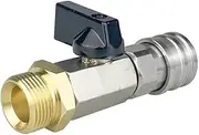 High Pressure Washer Ball Valve Kit 1/4 Inch Quick Connector and M22 14mm for Power Washer Hose Switch on/Off