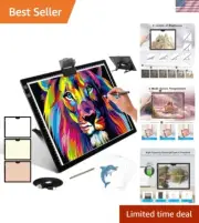 A3 Tracing Light Box, A3 LED Light Pad with 3 Colors Mode Stepless Dimmable a...