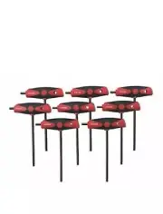Wiha 33496 8 Piece Metric T-Shape Hex Key Set, 33496