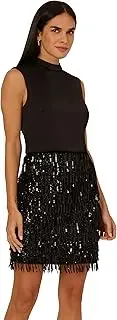 [Adrianna Papell] Women's Fringe Sequin Mini Dress