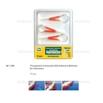 TOR VM Dental Self Adhesive Matrix Transparent Pink Stick Matrices 1.490