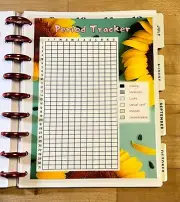 Period Menstrual Cycle Yearly Tracker Dashboard Insert 4 use w HAPPY Planner-
