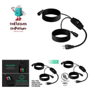 2 Way Extension Cord with On/Off Switch 3 Prong Outdoor Extension Cord Splitt...