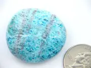 BUTW Blue Apatite Russian Free Form Palm Worry Soap Healing Stone w/ Bag 4430P