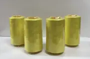 Perial Co 4 Cones of Polyester Threads for Sewing Quilting Serger Yellow