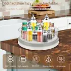 Turnable Cabinet Organizer Clear Rotating Spice Rack Large Capacity qrKOX