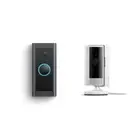 Ring Wired Video Doorbell + Indoor Cam Built-in Speaker, Motion Activated White