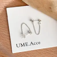 在飛比找momo購物網優惠-【UME.Acce】圓珠鍊條純銀耳環(S925純銀 純銀 豆