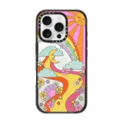 iPhone 16 Pro Impact Case flower power retro hippie boho sixties pattern