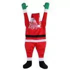 Door Wall Decoration Santa Claus Christmas Climb the wall Santa Claus Clothing