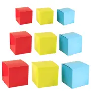 50pcs Colourful Square Paper Boxes Gifts Packaging Craft Supplies Storage Boxes