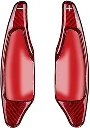 Car Steering Wheel Shift Paddles for Camaro C&orvette C7 Car Accessories Steering Wheel Carbon Fiber Paddle Shift HTEOPOEKFR(Carbon Fiber red)