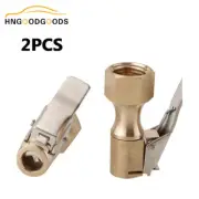Open Flow Straight Brass Air Chuck Lock-On Clip 1/4" NPT Tyre Chuck for Air Pump