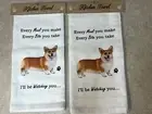 2-NEW 18”x26” WELSH CORGI 100% KITCHEN TOWELS-FREE SHIPPING