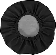 TEHAUX Bar Stool Replacement Seat Cover Elastic Slipcover for Swivel Chairs and Round Stools Soft Fit for Bar and Vanity Use Black
