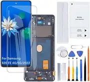 H&LYCYJ Display Screen for Samsung Galaxy S20 FE 4G/5G/2022 TFT G780F G780F/DSM G780G LCD Screen Replacement Assembly Kit (Black with Frame, No Fingerprints