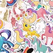UNICORN Vinyl Stickers [B] Whimsical Waterproof Laptop Water Bottle Party Decal