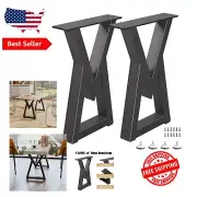 24'' Industrial Metal End Table Legs - Sleek Adjustable Design for Stability