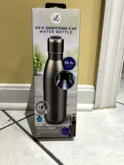 Vie Oli Stainless UV-C Sanitizing Cap Double Insulated Water Bottle BRAND NEW!