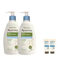 在飛比找森森購物網優惠-【買2送2】Aveeno 艾惟諾 燕麥水感保濕乳350mlx