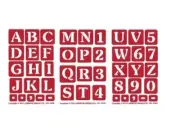 3 Stencils Re-Usable Self Stick Over n Over Glass Etching ONO alphabet 1 inch