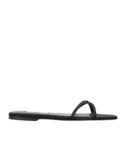 Totême Satin Open-Toe Slides 38 Black