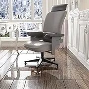 CASSILANDO Office Chair Mat for Carpet, 46"X55" Glass Chair Mats for Carpeted or Hard Floors, Best for Your Home or Office Floor Crystal Clear， Effortless Rolling, and Easy Clean