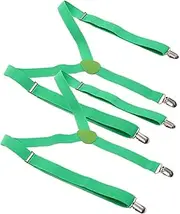 [SAFIGLE] 2pcs Suspenders for Men Heavy Duty Suit Suspender Elastic Strap Patricks Day Accessory