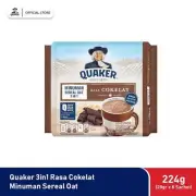 Quaker 3in1 Chocolate Polybag 224g Oats Cereal Drink @8 Sachets [BEST SELLER]