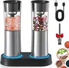 Gravity Electric Salt and Pepper Grinder Set Rechargeable Automatic Salt and Pe